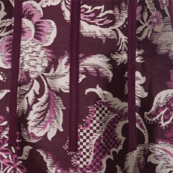 $6,000 NEW OSCAR DE LA RENTA FLORAL JAQUARD BURGUNDY JACKET SKIRT SUIT US L - Picture 7 of 16